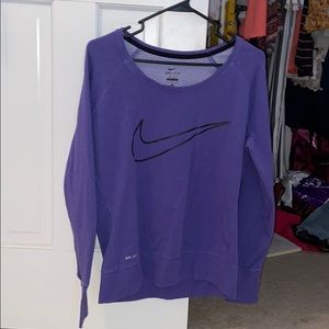 Nike dry fit purple long sleeve